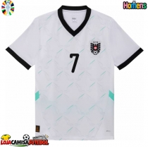 Camisa de Futebol Áustria Marko Arnautovic #7 Equipamento Secundário Europeu 2024 Manga Curta